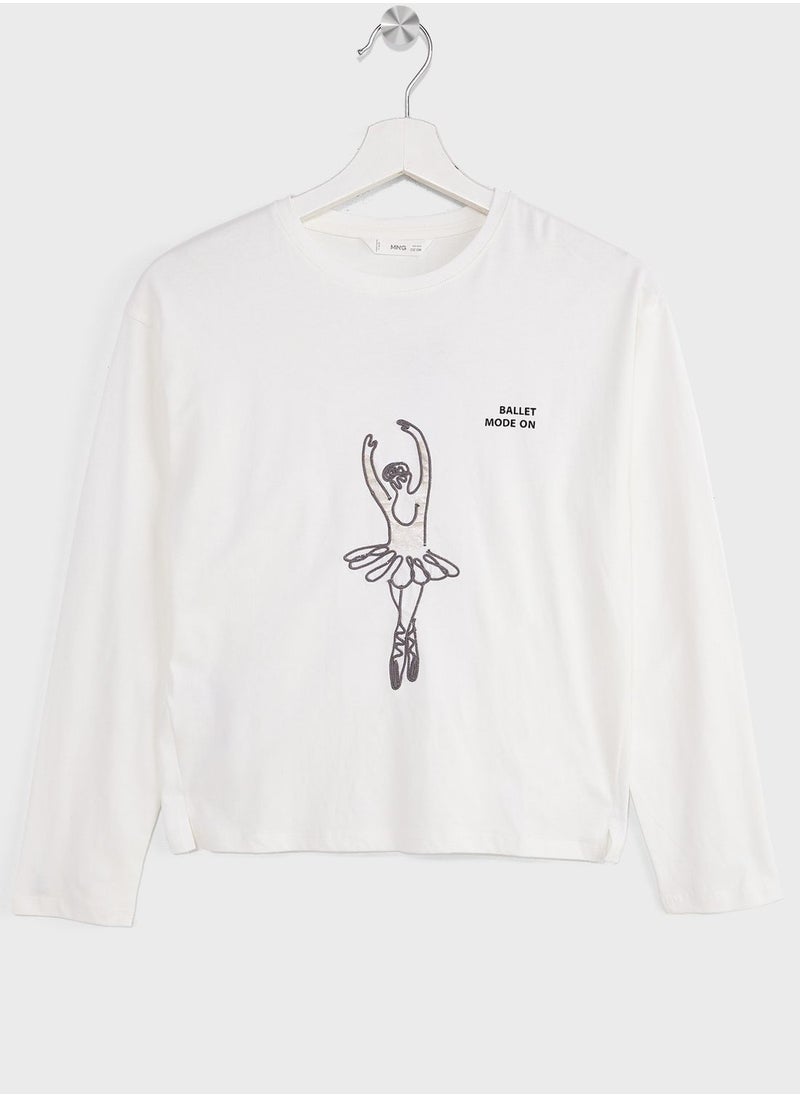 MANGO - Kids Graphic T-Shirt - Image 1