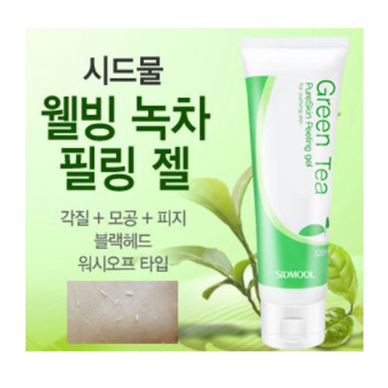 SIDMOOL Green Tea PureSkin Peeling gel 120ml for Purifying skin Washoff typeMild Soft Type Peeling