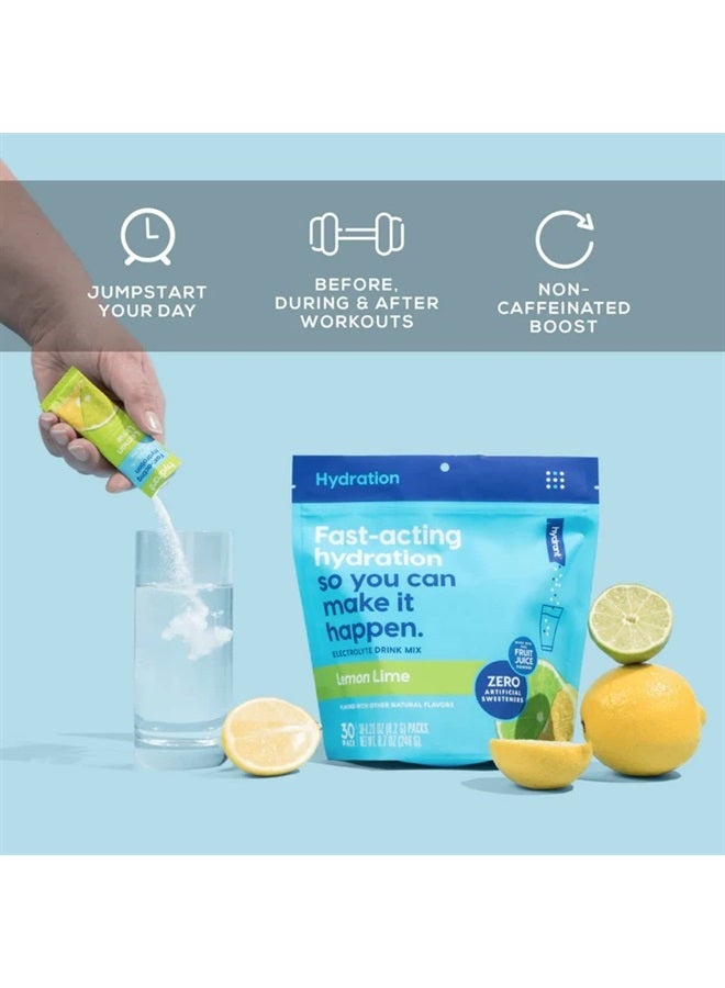Hydrant Hydrate, Individual Hydration Electrolyte Powder Stick Packets with No Artificial Sweeteners, Colors, or Fillers (Lemon Lime, 30 Pack) - Image 5