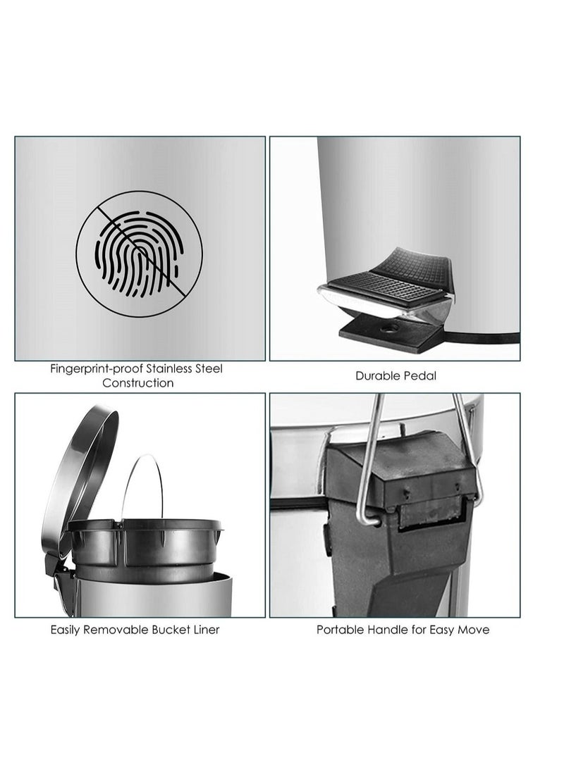Generic Stainless Steel Dustbin 7 Ltr  - Image 4
