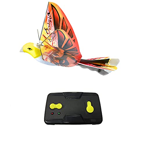 MUKIKIM eBird Orange Phoenix - Flying RC Bird Drone Toy for Kids. Indoor/Outdoor Remote Control Bionic Flapping Wings Bird Helicopter. USB Recharging. - Image 4