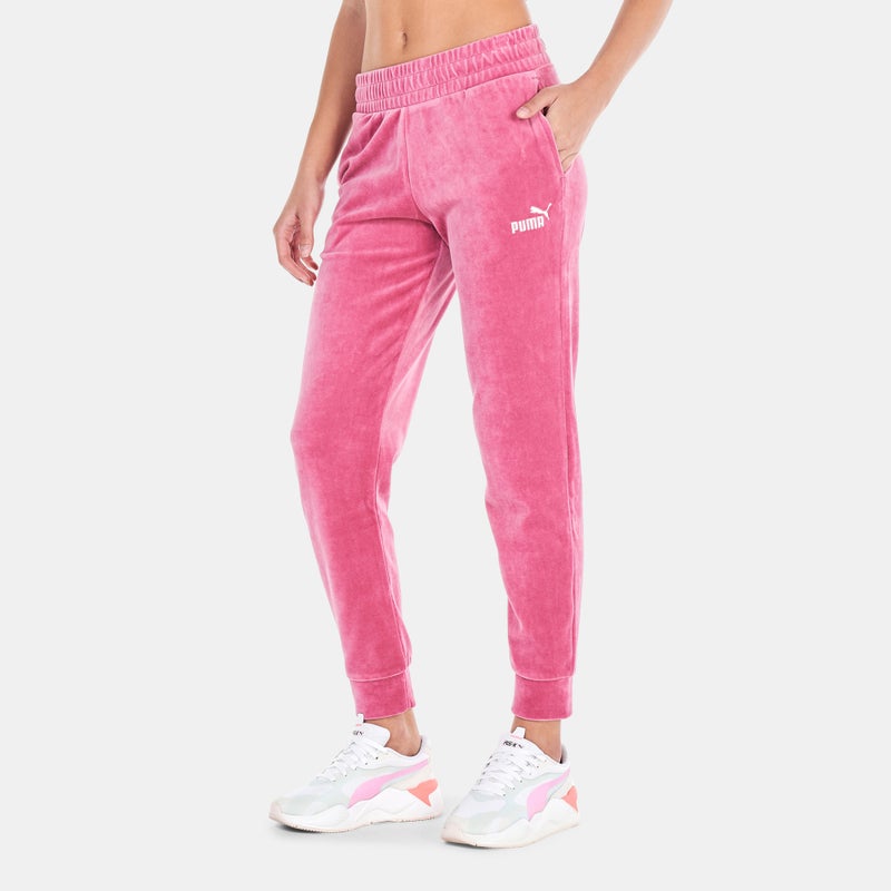 PUMA Women's ESS+ Velour Pants - Image 1