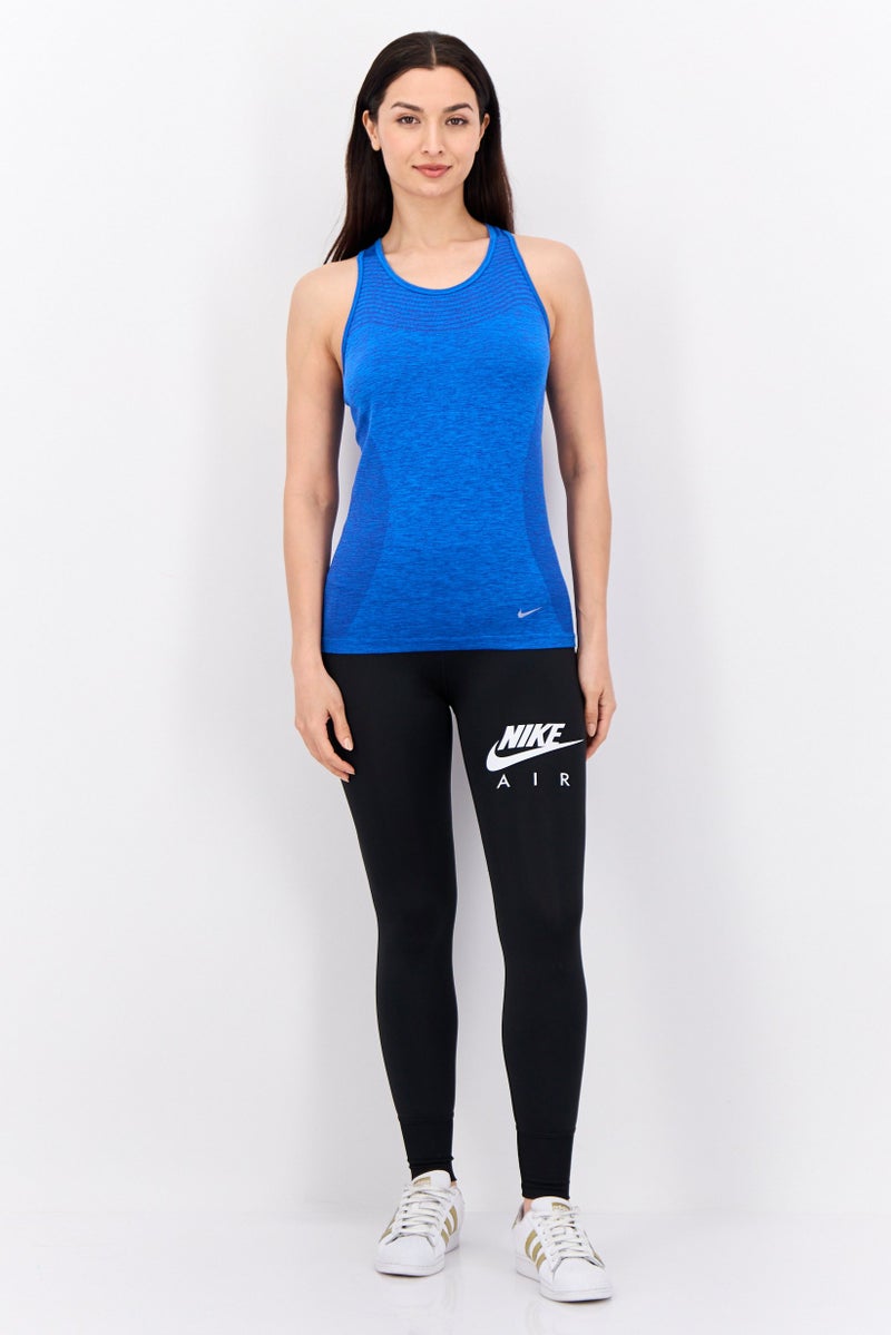 Nike Women Dri-Fit Sleeveless Running Vest, Blue - Image 4