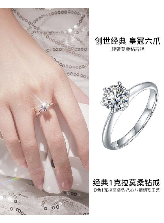 pincai Gift Box Set Ring Women 2025 Versatile Sterling Silver Ring Jewelry Moissanite Proposal Confession Ring Accessories - Image 1