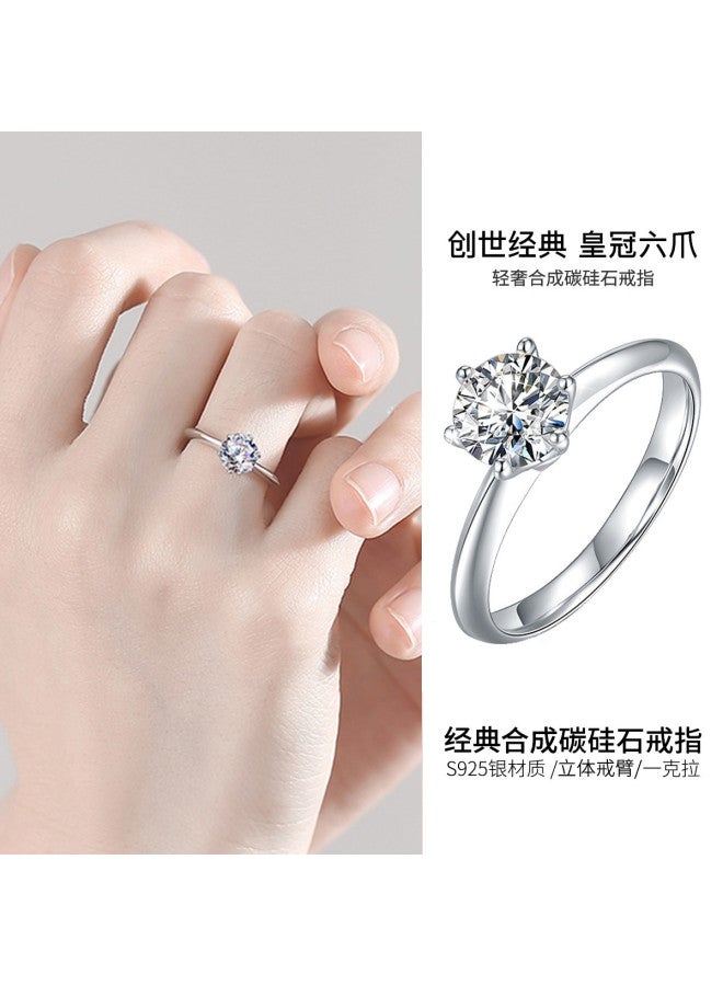 pincai Gift Box Set Ring Women 2025 Versatile Sterling Silver Ring Jewelry Moissanite Proposal Confession Ring Accessories - Image 2