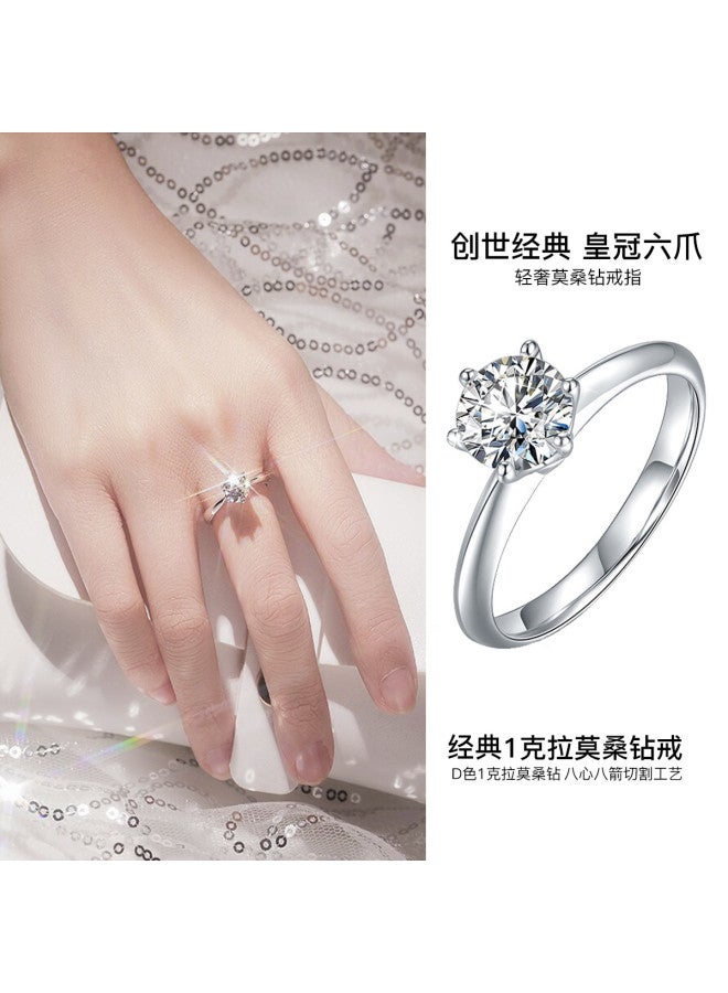 pincai Gift Box Set Ring Women 2025 Versatile Sterling Silver Ring Jewelry Moissanite Proposal Confession Ring Accessories - Image 5