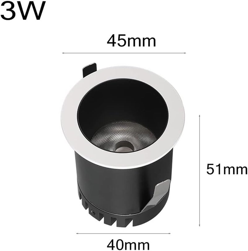 downlights for Ceiling led mini Spotlight LED Downlight Eyeball Spotlight 1W3W5W7W Deep for Wine Cabinet Showcase Spotlights Downlight,3w-White Light - Image 2