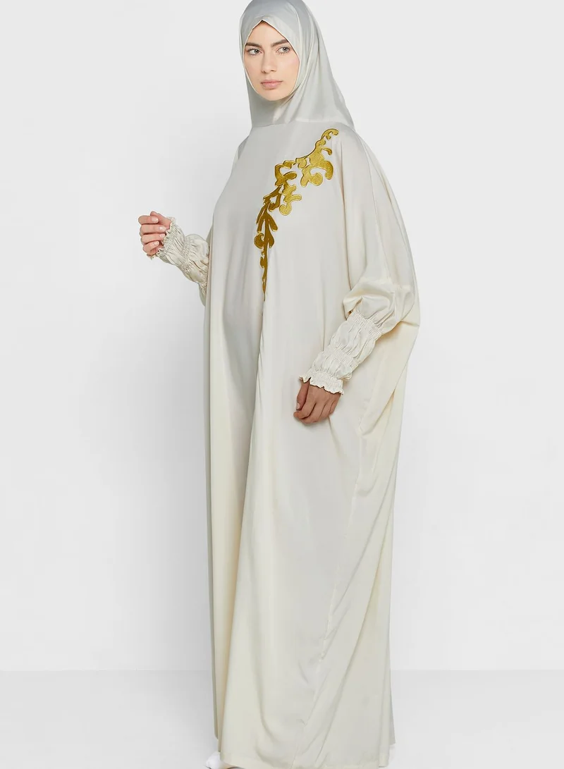 hayas closet Embellished Detailed Cuff Prayer Dress