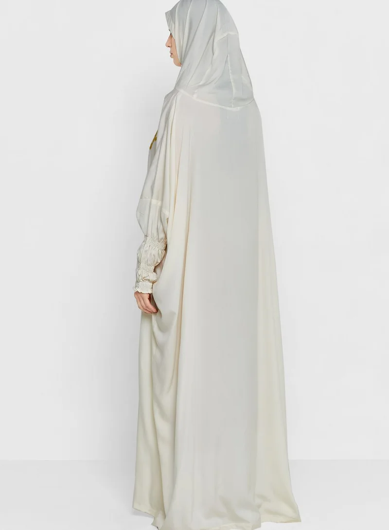hayas closet Embellished Detailed Cuff Prayer Dress