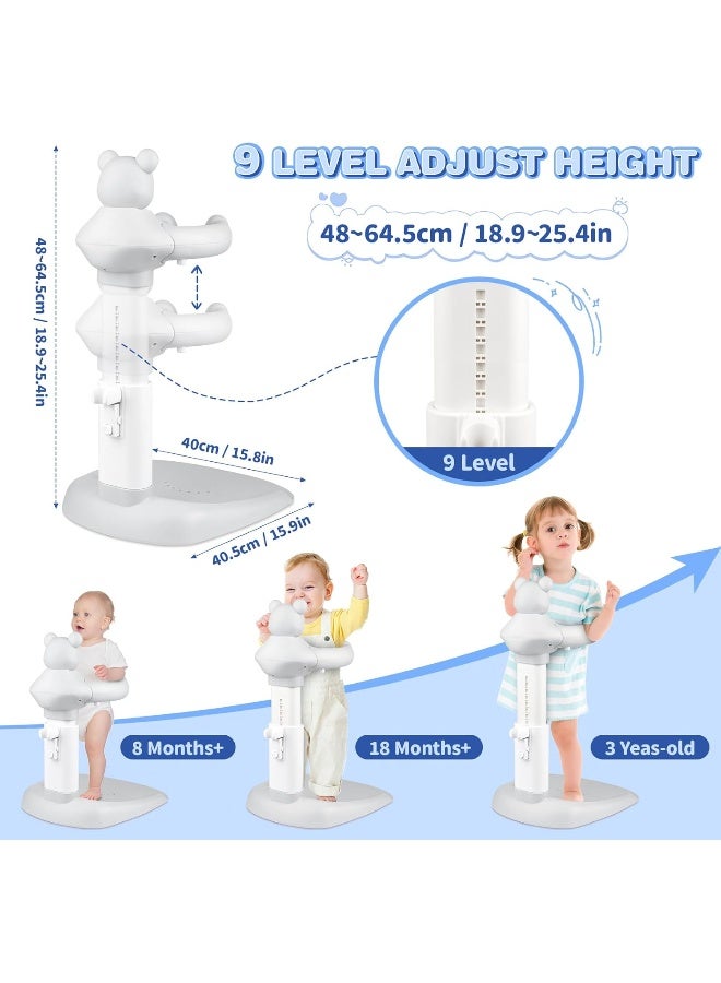 XSMNER Adjustable Anti-Slip Baby Shower Standing Support with Squeaky Bear - Image 2