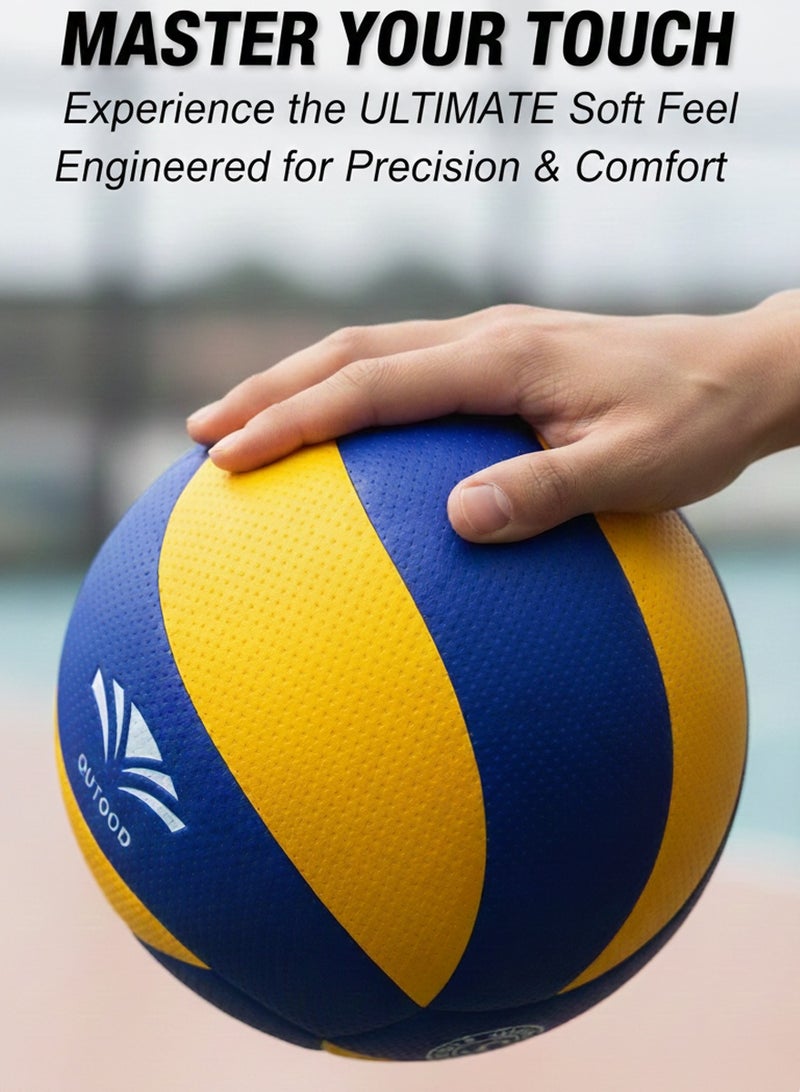 QUTOOB Official Size 5 Volleyball | Premium PU Leather Seamless Waterproof Volleyball for Indoor & Outdoor Play, Beach Play, School Sports, Professional Training & Match Play - volleyball - Image 4