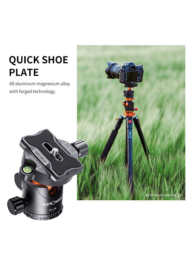 K&F Concept - K&F CONCEPT SA254T1 2.39M/94.1Inch Professional Photography Tripod Monopod Horizontal Camera Tripod Stand Aluminum Alloy 10kg/22lbs Load Capacity with 360°  Rotatable Ballhead for DSLR Camera - Image 1