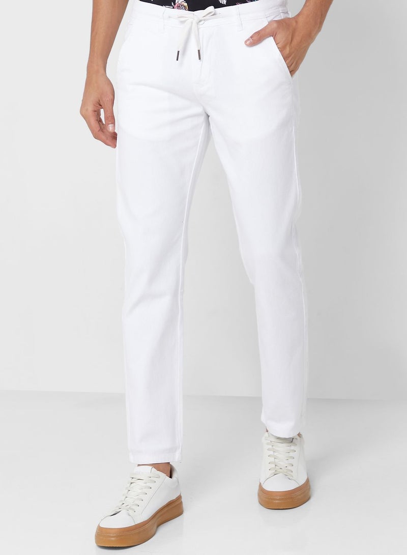 Seventy Five Slim Fit Linen Blend Pants - Image 1