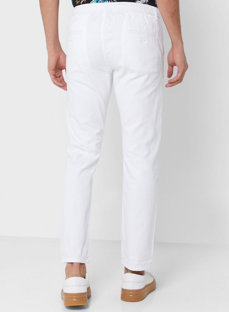 Seventy Five Slim Fit Linen Blend Pants - Image 3