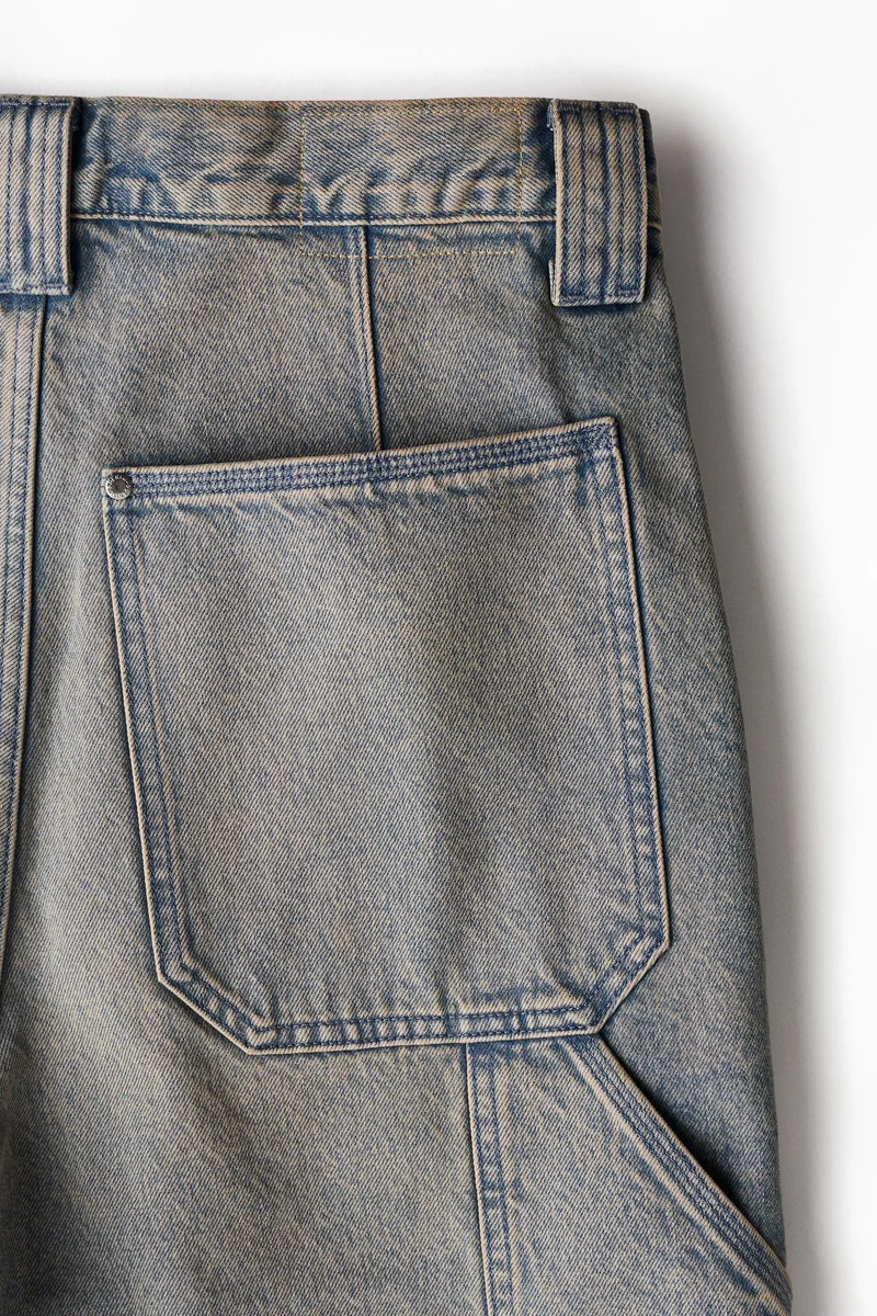 اتش اند ام Baggy Denim Carpenter Shorts