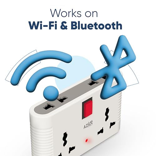 Aziot 4 Way Smart Multi-Plug Adaptor (WiFi+BLE) | 2 Universal Sockets | 6Amp | Compatible with Alexa and Google Assistant - Image 5