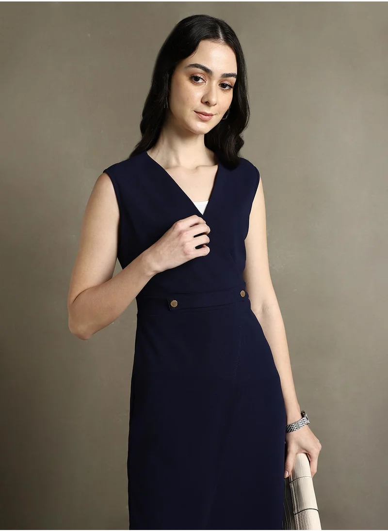 دينيس لينغو Navy Dresses For Women