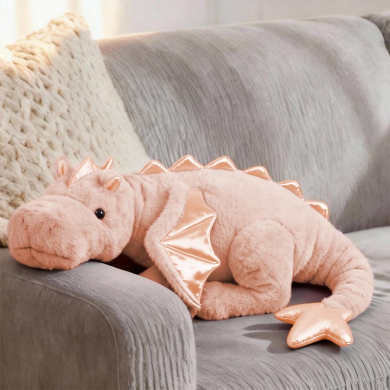 ARELUX Large 36in Cute Dragon Stuffed Animals Plush Toy Soft Pink Pterosaur Plushie Giant Fuzzy Dinosaur Pillow Plushies with Wings Cuddly for Friends Family Member - Image 3