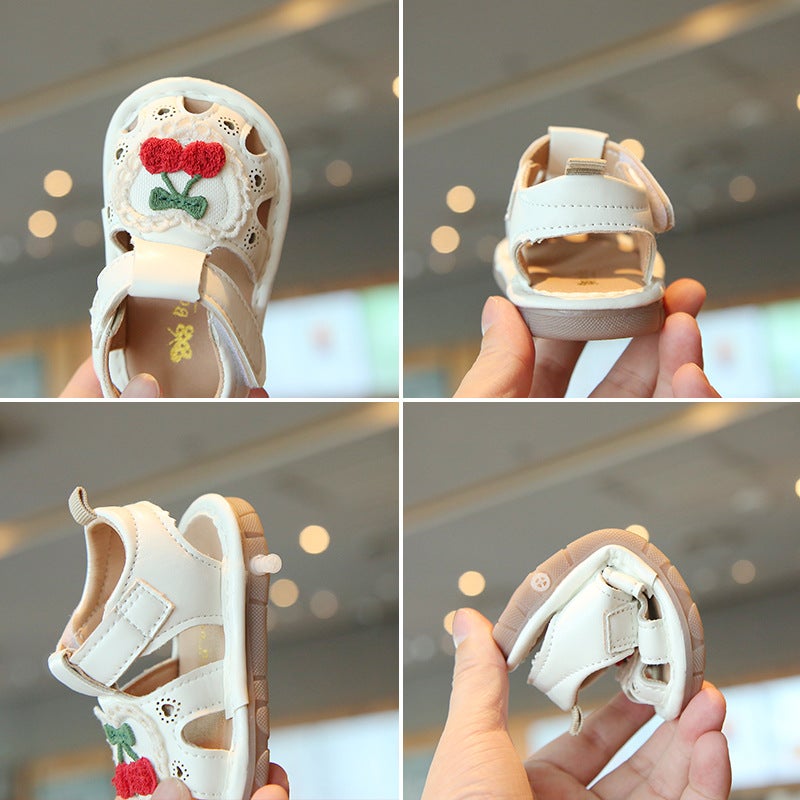 Children'S Sandals Summer Baotou Girls Baby Toddler Shoes Beef Tendon Soft Bottom Princess Baby Shoes A Generation Of Hair - Image 5