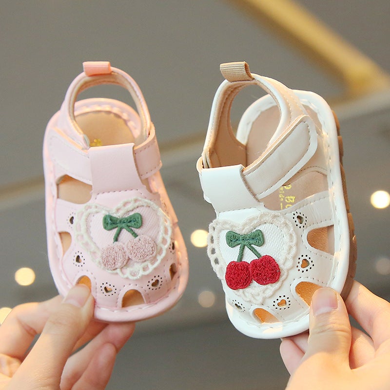Children'S Sandals Summer Baotou Girls Baby Toddler Shoes Beef Tendon Soft Bottom Princess Baby Shoes A Generation Of Hair - Image 3