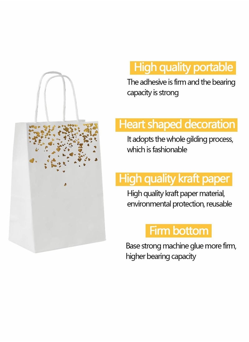 Excefore - Plain Paper Bags with Handles Bulk, Brown Kraft Bags - Image 1