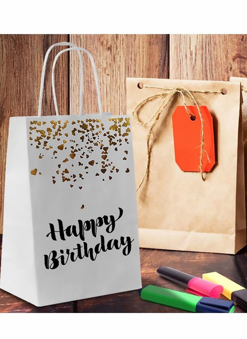 Excefore - Plain Paper Bags with Handles Bulk, Brown Kraft Bags - Image 1