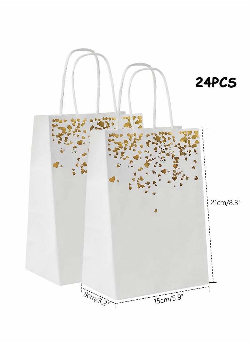 Excefore - Plain Paper Bags with Handles Bulk, Brown Kraft Bags - Image 1