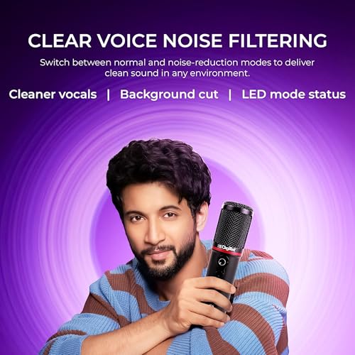 Digitek DM-501 USB Podcast & Gaming Condenser Microphone Kit with Arm & Pop Filter, High Sensitivity, Noise Cancellation, Vol Adjustment & Mute, Use with PS4, PS5,PC & Smartphone for Live Streaming - Image 3