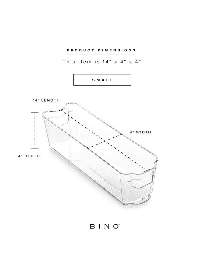 BINO | Stackable Storage Bins, Small - 2 Pack | THE STACKER COLLECTION | Clear Plastic | Built-In Handles | BPA-Free | Containers for Organizing Kitchen Pantry | Multi-Use Organizer - Image 2