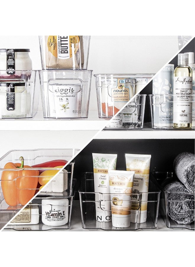 BINO | Stackable Storage Bins, Small - 2 Pack | THE STACKER COLLECTION | Clear Plastic | Built-In Handles | BPA-Free | Containers for Organizing Kitchen Pantry | Multi-Use Organizer - Image 4