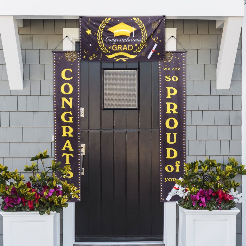 1 Set Graduation Banner Graduation Themed Door Couplet Decorative Party Banner - Image 2