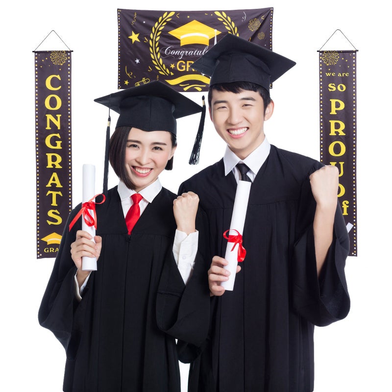1 Set Graduation Banner Graduation Themed Door Couplet Decorative Party Banner - Image 4