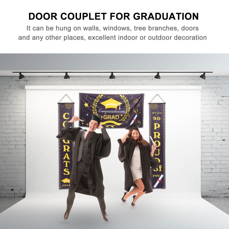 1 Set Graduation Banner Graduation Themed Door Couplet Decorative Party Banner - Image 5