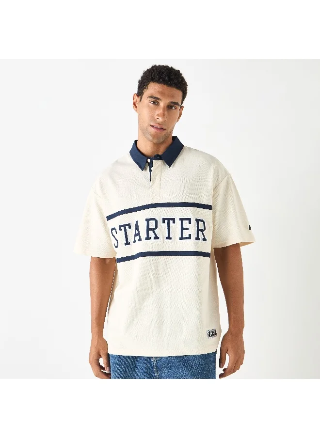 STARTER Starter Printed Polo T-shirt with Short Sleeves