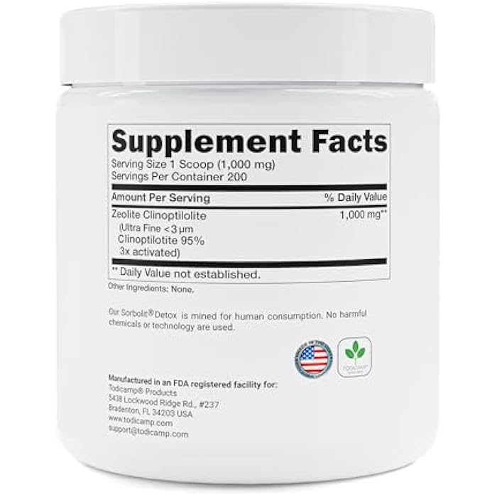 TODICAMP Zeolite Detox for Adults Sorbolit - Zeolite Powder Binder Detox Cleanse - Deep Full Body Detox - Gut Cleanse, Cellular and Liver Detox (7.05 Ounce (Pack of 1) - Image 2