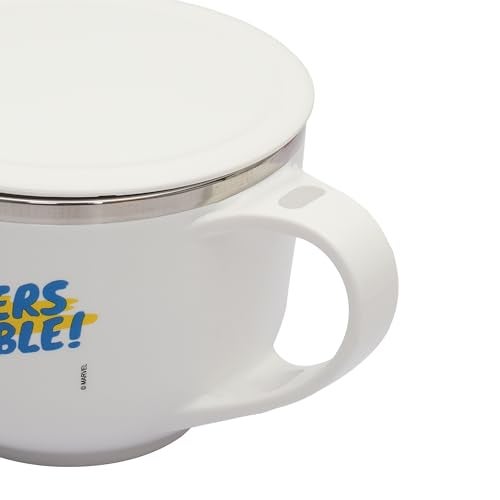 Jaypee Plus Stainless Steel Disney Printed Souptok Prime Soup Bowl With Lid & Spoon Maggi Bowl Noodles Pasta, Best Diwali Gift, Birthday Gift For Girls And Boys, Avengers Assemble ,700 Ml - Image 4