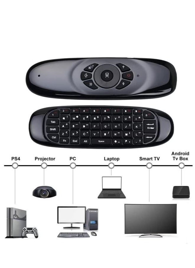 BGM - Arabic Keyboard Air Mouse C120 Smart TV Remote Control Computer Wireless Keyboard with Gyroscope Somatosensory Remote Control for TV Box Android Laptop Pc - Image 1