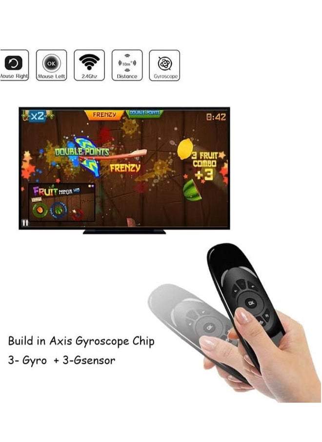 BGM - Arabic Keyboard Air Mouse C120 Smart TV Remote Control Computer Wireless Keyboard with Gyroscope Somatosensory Remote Control for TV Box Android Laptop Pc - Image 1