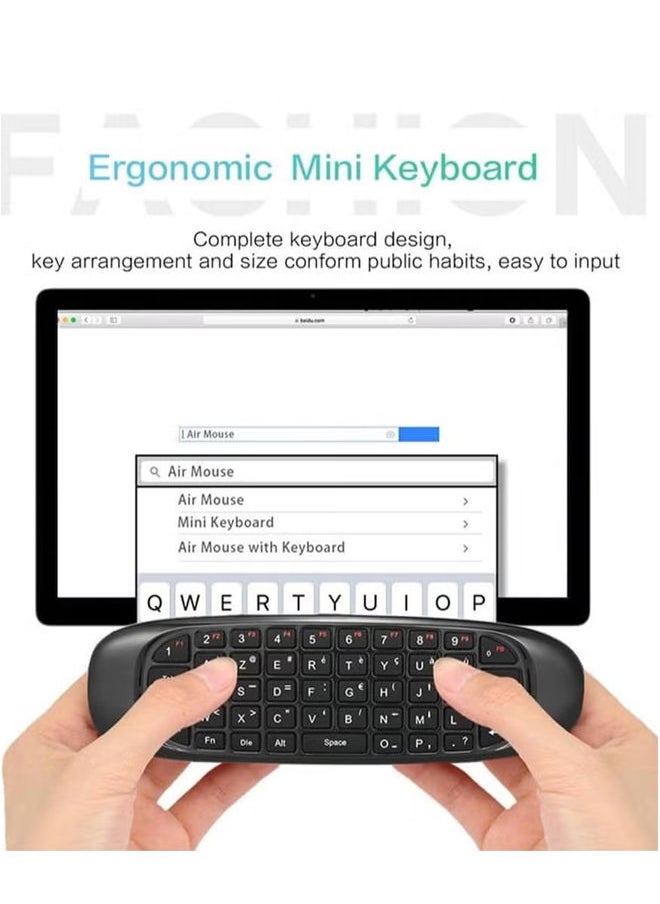 BGM - Arabic Keyboard Air Mouse C120 Smart TV Remote Control Computer Wireless Keyboard with Gyroscope Somatosensory Remote Control for TV Box Android Laptop Pc - Image 1