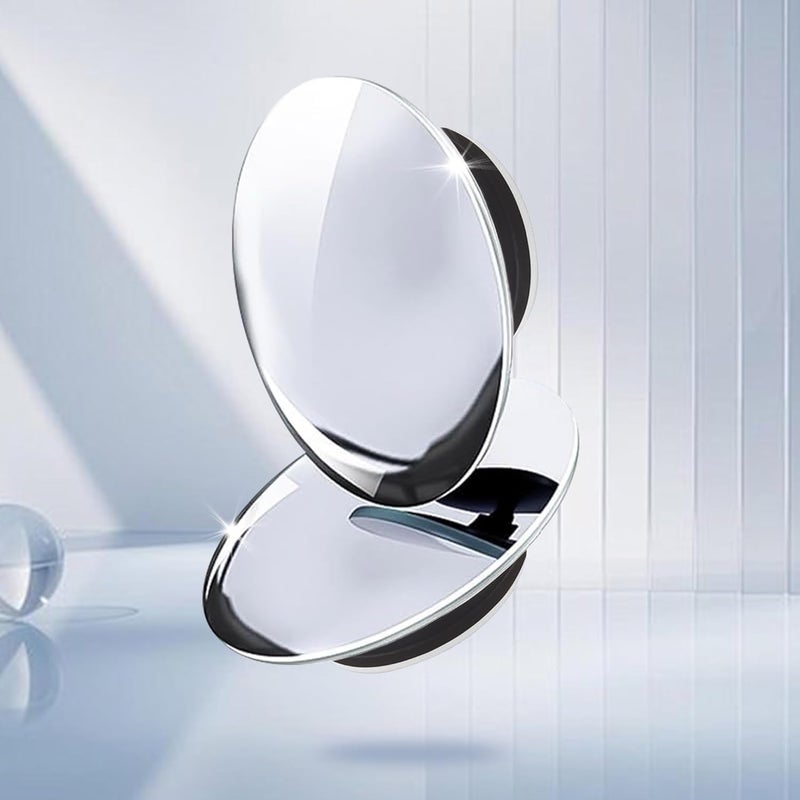 ZHONG AN Real Glass Blind Spot Mirror - 360° Wide Angle Adjustable, Pack of 2 - Image 2