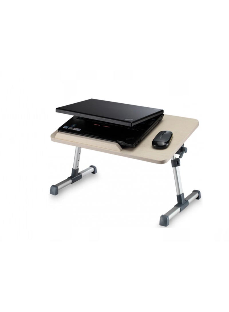 NTECH Laptop Cooling Table Adjustable Folding Laptop Bed Tray Table, Adjustable Laptop Stand With Foldable Legs, Notebook Stand Breakfast Reading Desk For Sofa Couch & (33-CM, Large/Gray) A8 - Image 1