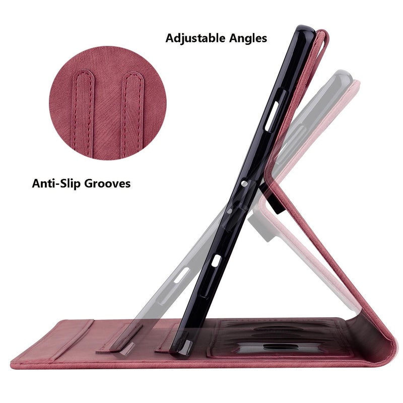 erorex For Xiaomi Redmi Pad 2 Cartoon Sakura Embossed Leather Tablet Case(Red) - Image 5