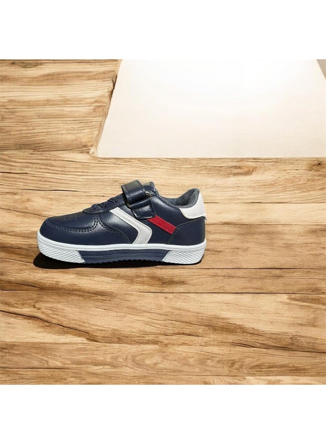 Kids Casual Sneakers Navy with Velcro & Laces – Comfortable Daily Shoes - Image 3