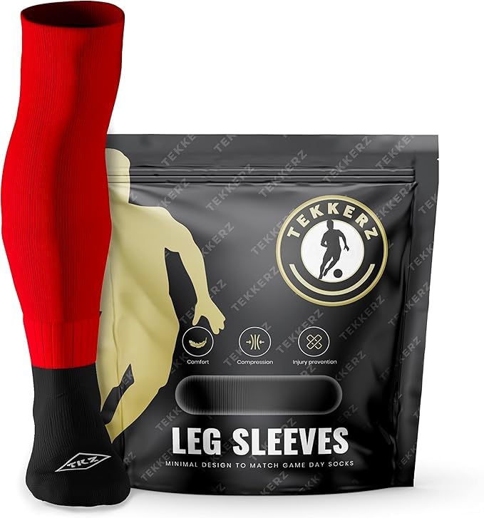 Tekkerz Leg Sleeves - (Red, Medium) - Image 2