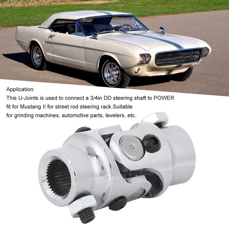 Universal Joint Steering Shaft 3 4 36 Spline X 3 4 DD Electroplated For Steering Rack - Image 3