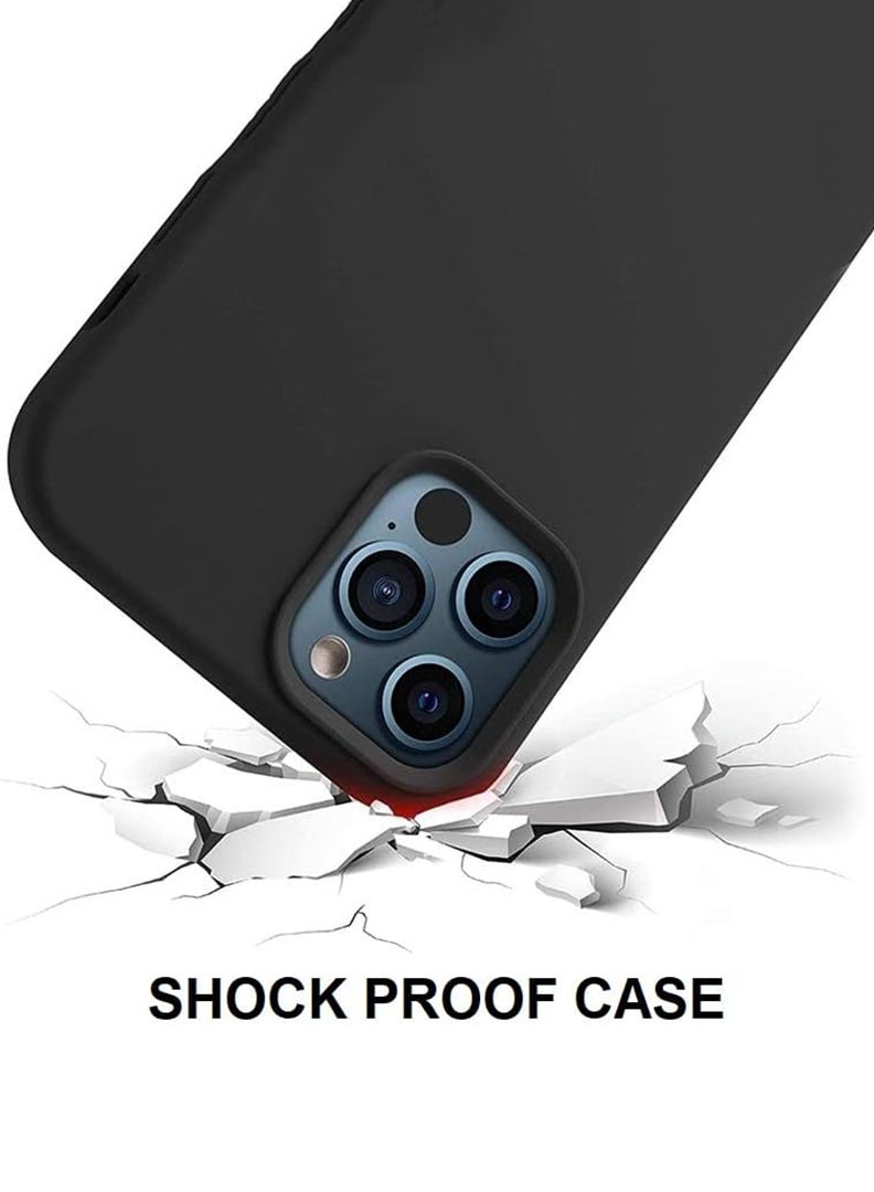 Theodor Protective Slim Fit Case Liquid Silicone Cover with Full Body Protection Anti-Scratch Shockproof Case For iPhone 12 Pro Black  - FORZA030 Cats Pumpkin Halloween2-01 - Image 3