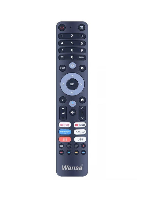 Wansa TV Remote, Upgraded IR Replacement Remote For Wansa Smart TV LCD LED with Short Keys