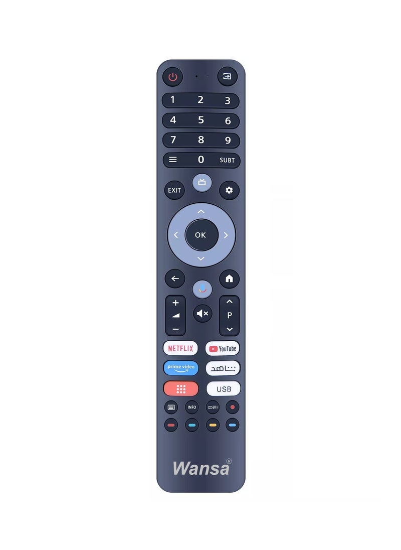 Remote Controls Wansa TV Remote, Upgraded IR Replacement Remote For Wansa Smart TV LCD LED with Short Keys 