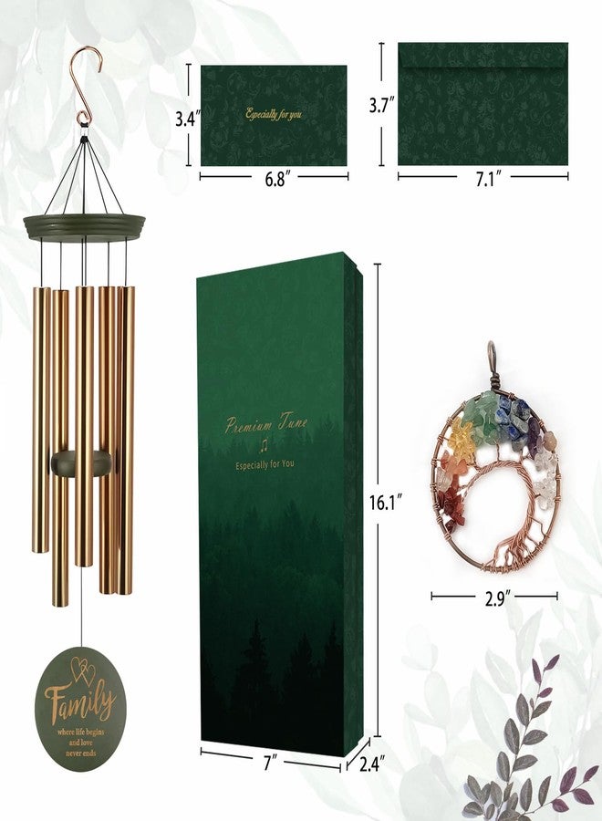 ASTARIN Wind Chimes for Family Memorial, Large Outdoor Engraved Tree of Life Sympathy Gifts, Premium Tuned Metal Chimes for Loss of Loved Ones, Mother, Home & Garden Decor with Soothing Deep Tone - Image 2