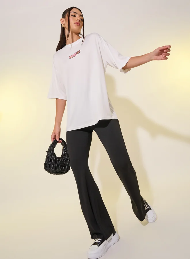 Take Two Take Two White T-Shirt and Black Leggings Co-Ords
